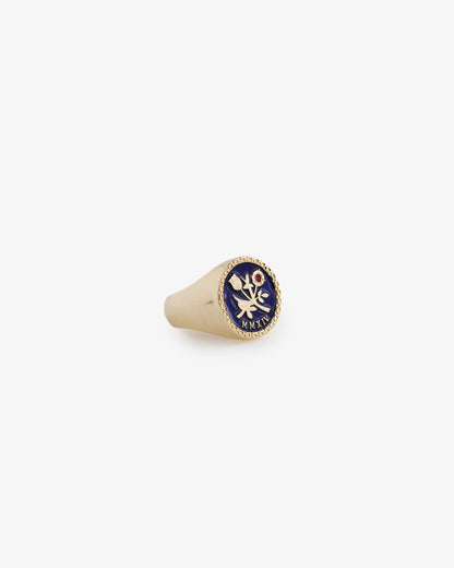 Aimé Leon Dore Evening blue 14Kt Queens Crest Ring Jewelry
