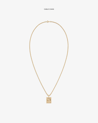 Aimé Leon Dore Evening blue 14Kt Gold Saint George Pendant Jewelry