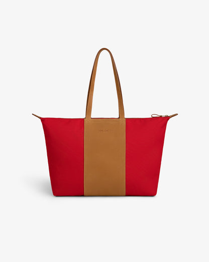 Aimé Leon Dore Equestrian red Leather Canvas Zip Tote Accessories