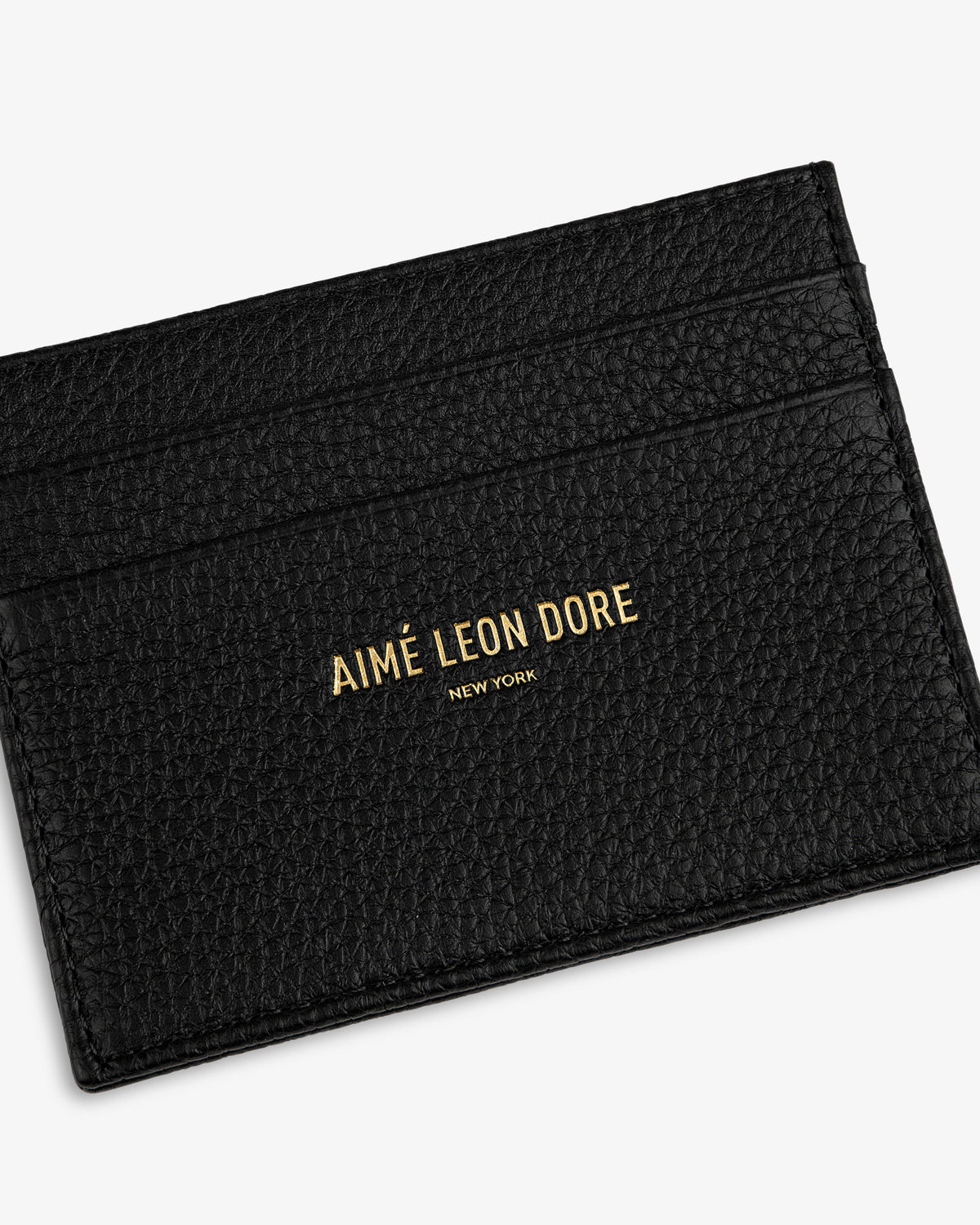 Aimé Leon Dore Jet black Leather Card Holder Accessories