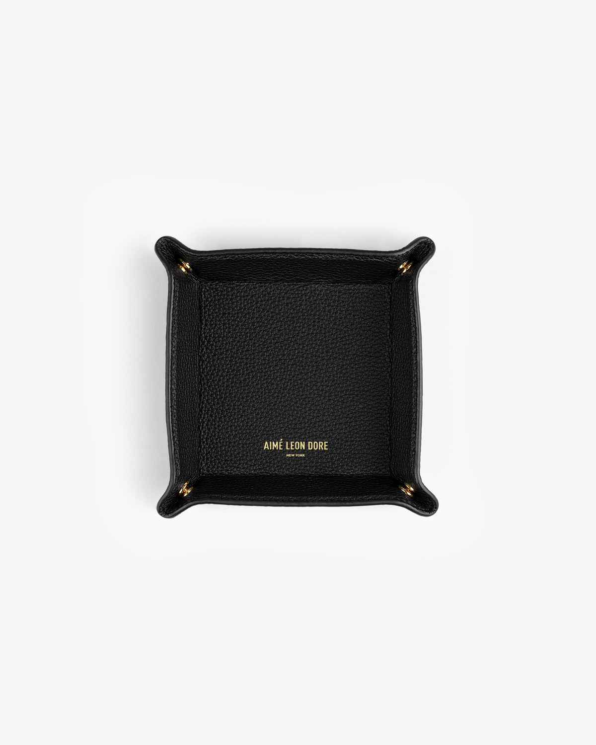 Aimé Leon Dore Jet black Leather Catchall Accessories
