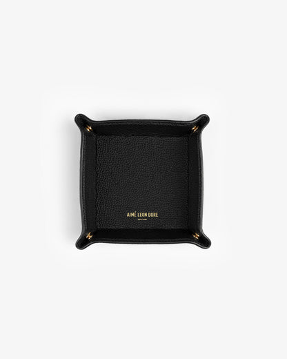 Aimé Leon Dore Jet black Leather Catchall Accessories