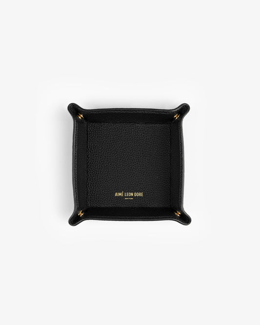 Aimé Leon Dore Jet black Leather Catchall Accessories