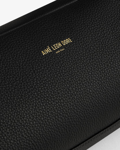 Aimé Leon Dore Jet black Leather Traveler Kit Accessories