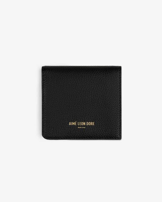 Aimé Leon Dore Jet black Leather Bi-Fold Wallet Accessories