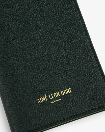 Aimé Leon Dore Botanical green Leather Passport Holder Accessories