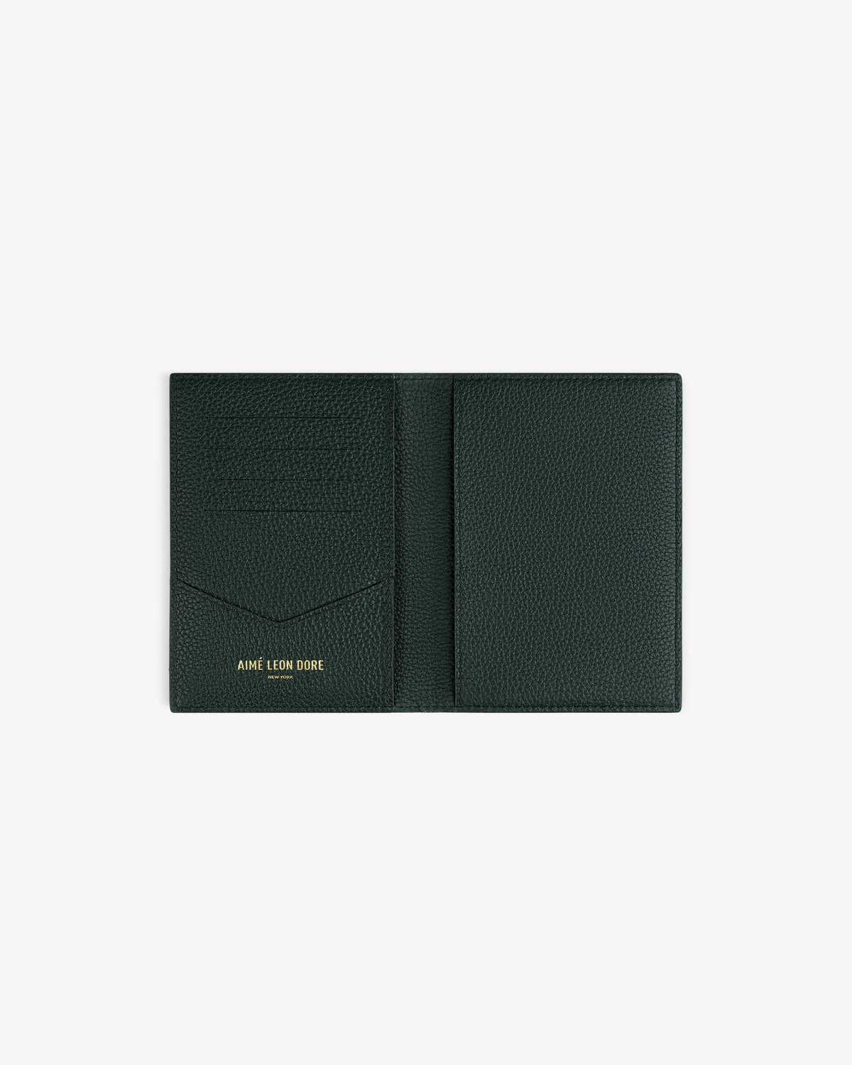 Aimé Leon Dore Botanical green Leather Passport Holder Accessories