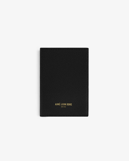 Aimé Leon Dore Jet black Leather Passport Holder Accessories