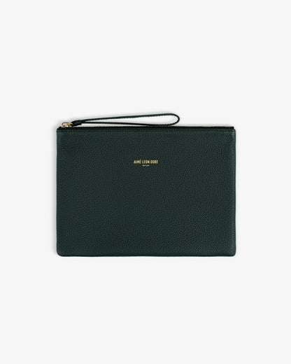 Aimé Leon Dore Botanical green Small Leather Pouch Accessories