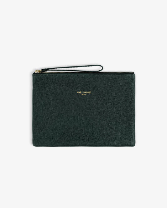 Aimé Leon Dore Botanical green Small Leather Pouch Accessories