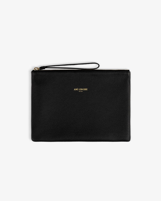 Aimé Leon Dore Jet black Small Leather Pouch Accessories