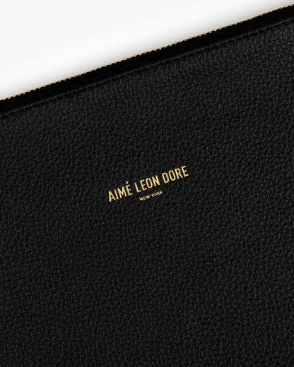 Aimé Leon Dore Jet black Small Leather Pouch Accessories