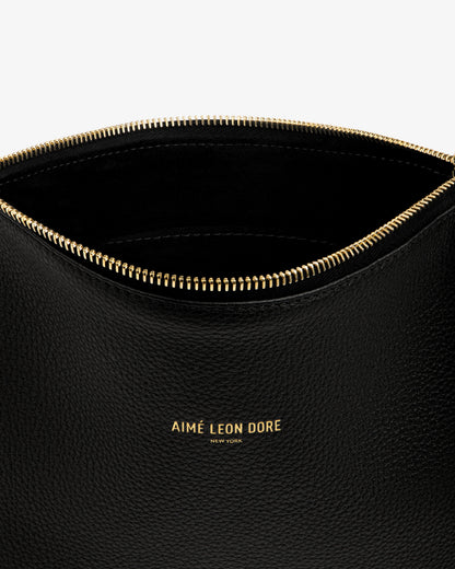 Aimé Leon Dore Jet black Small Leather Pouch Accessories