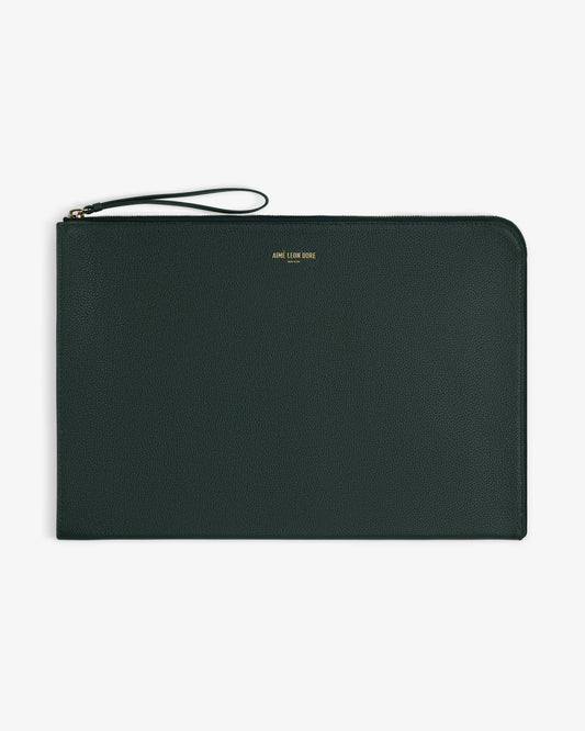 Aimé Leon Dore Botanical green Large Leather Pouch Accessories