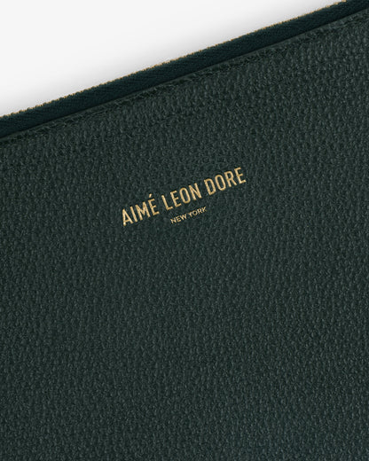 Aimé Leon Dore Botanical green Large Leather Pouch Accessories