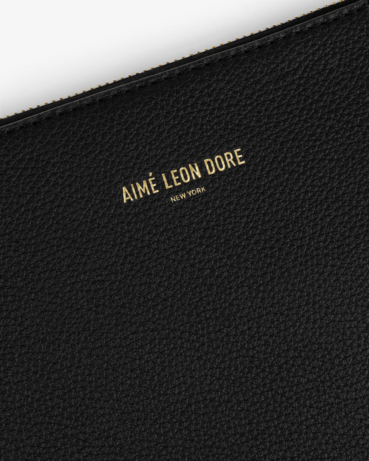 Aimé Leon Dore Jet black Large Leather Pouch Accessories