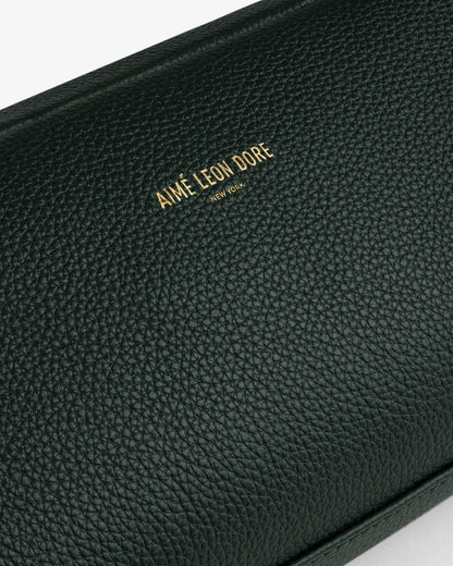 Aimé Leon Dore Botanical green Leather Traveler Kit Accessories