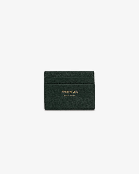 Aimé Leon Dore Botanical green Leather Card Holder Accessories