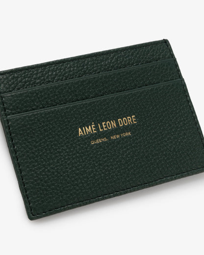 Aimé Leon Dore Botanical green Leather Card Holder Accessories