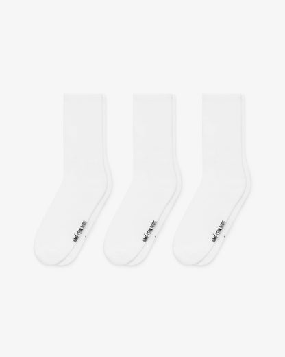 Aimé Leon Dore White Crew Sock 3-Pack Accessories