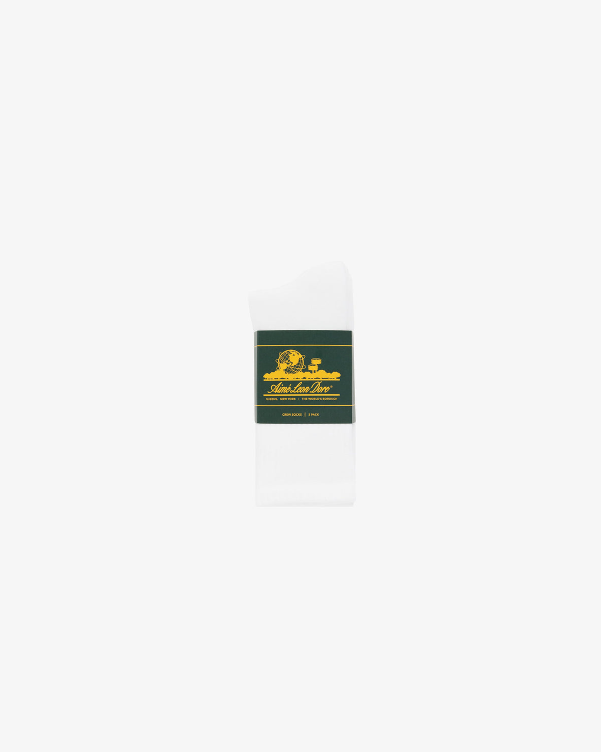 Aimé Leon Dore White Crew Sock 3-Pack Accessories