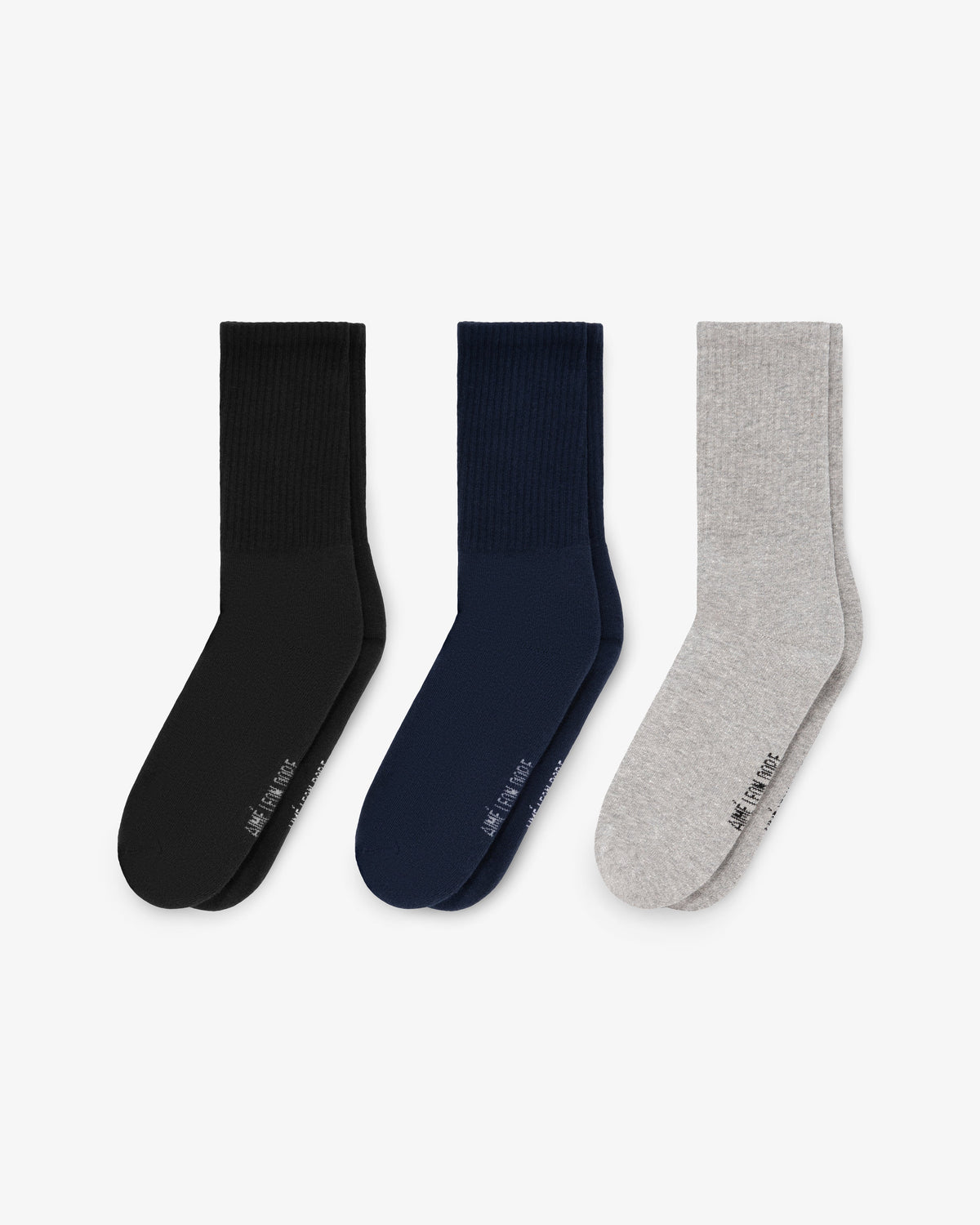 Aimé Leon Dore Multi (black, navy, grey) Crew Sock 3-Pack Accessories