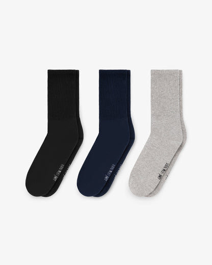Aimé Leon Dore Multi (black, navy, grey) Crew Sock 3-Pack Accessories