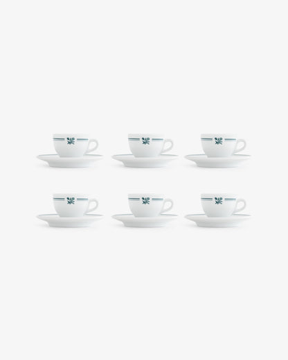 Aimé Leon Dore Evening blue Café Leon Dore Espresso Cup & Saucer (Set of 6) Accessories